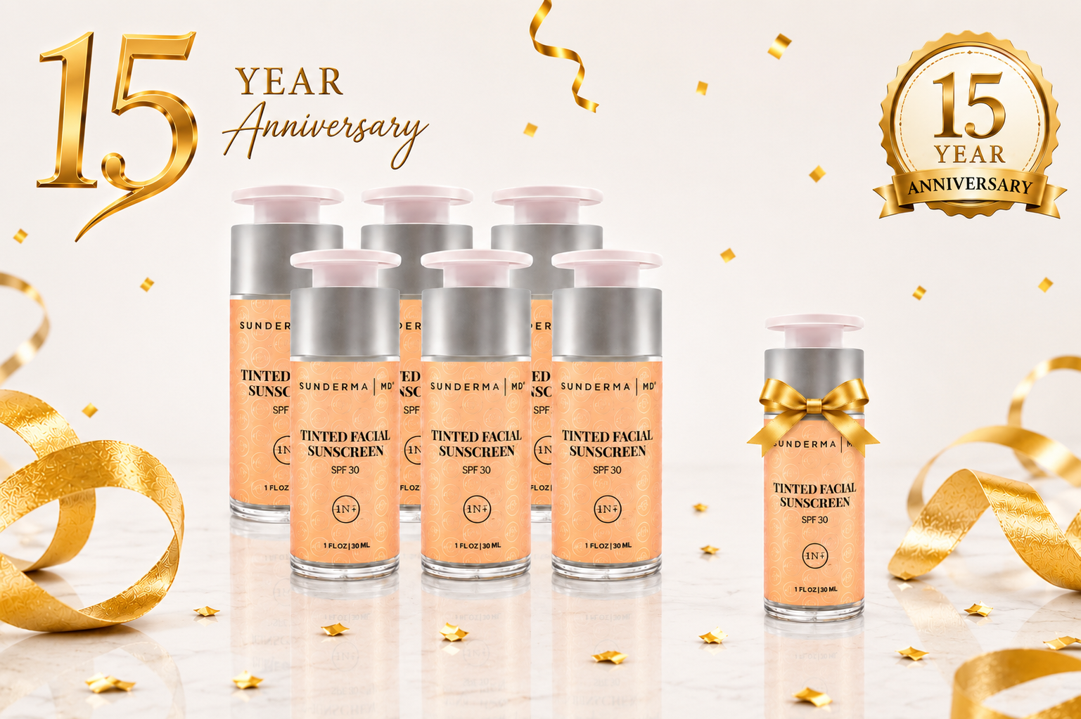 15-Year Anniversary Special -Buy 6 sunscreens get 1 free