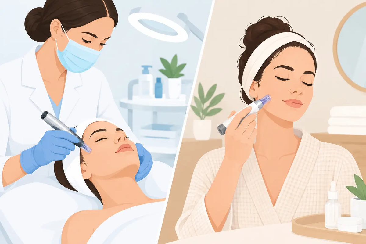 Professional Versus At Home Microneedling