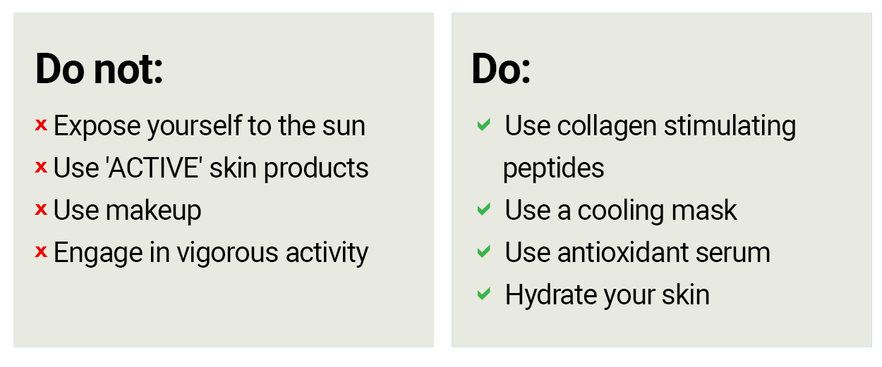 Micro Needling Procedure - Aftercare