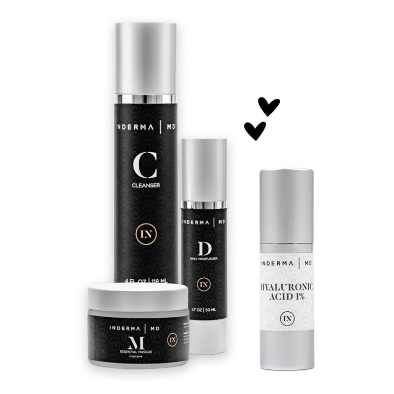 Inderma® Skincare Collection + Hyaluronic Acid 1% Serum